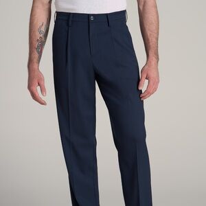 American Tall Tall Men's Relaxed Pleated Trouser in Deep Cove Size 3636 / 36 / D